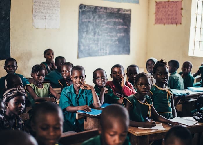 Eleves africains en classe